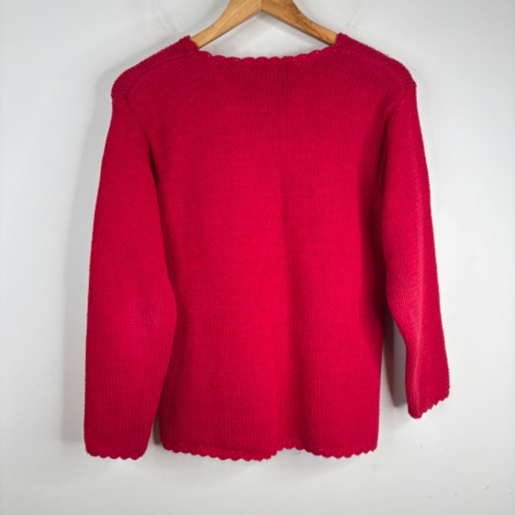 VTG 90s Petite Sophisticate Scottie Dog Christmas Sweater S Embroidered Granny - Picture 4 of 9